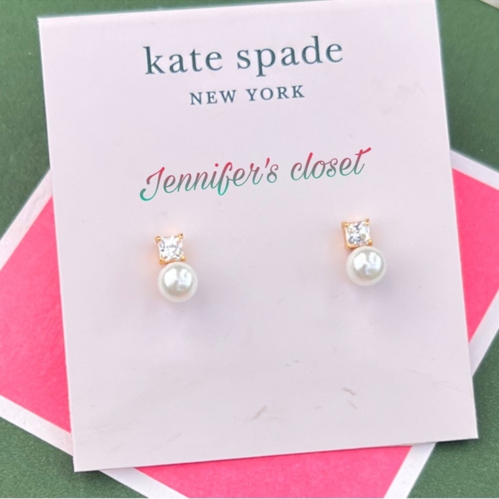 Kate Spade Pearl & Stone Stud Earrings / NWT